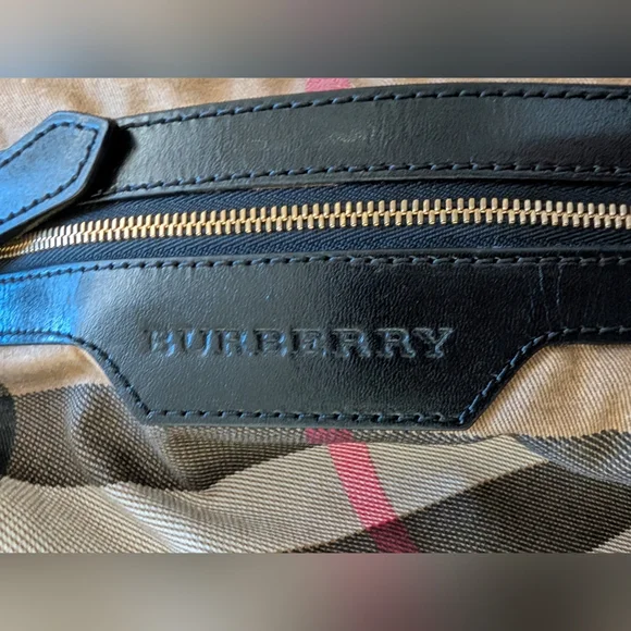 Burberry Black Leather Shoulder Bag with Gold Studs - Picture 11 of 13